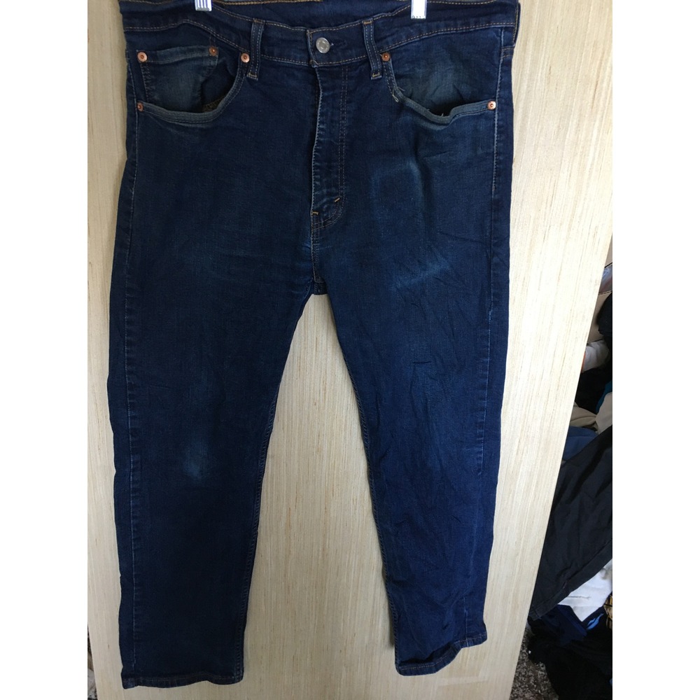 Levis  Regular Fit Straight Leg Jeans Dark Wash Blue Mens